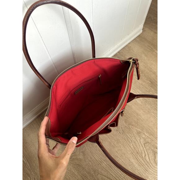 Dooney and Bourke Double Pocket Leather Tote Bag - Picture 7 of 7